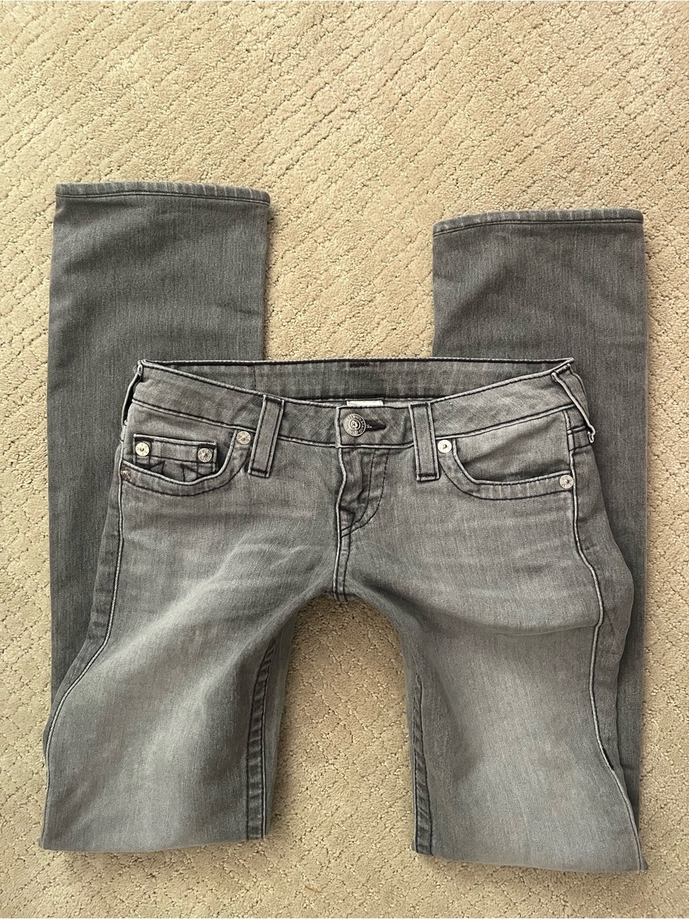 Vintage early 2000s Y2K true religion low rise straight leg jeans